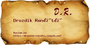 Drozdik Renátó névjegykártya