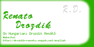 renato drozdik business card