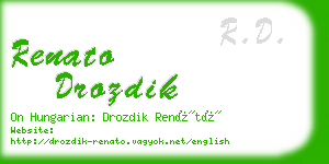 renato drozdik business card